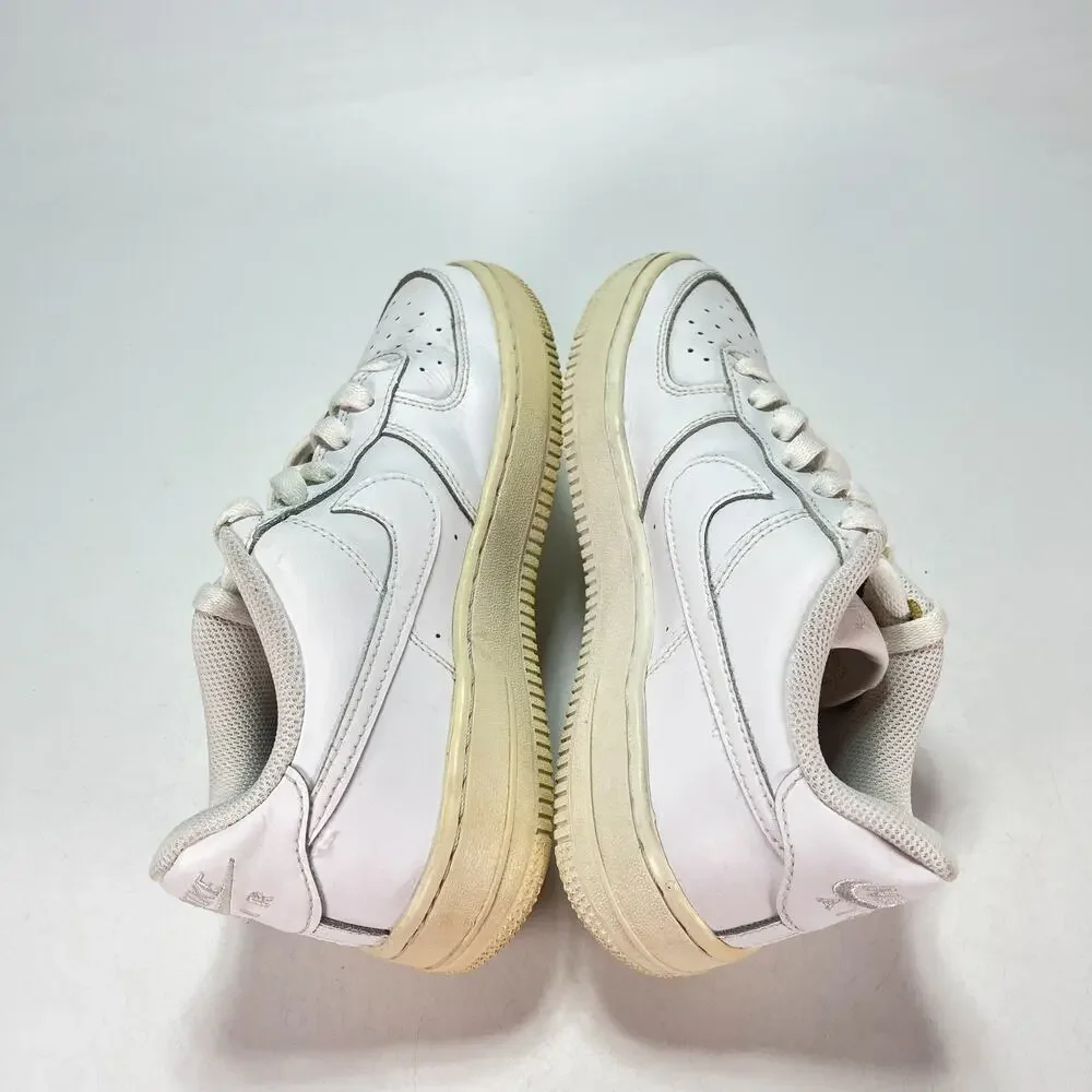Nike Air Force 1 Low Triple White Leather Sneakers DH2920-111 Youth Size 5.5Y